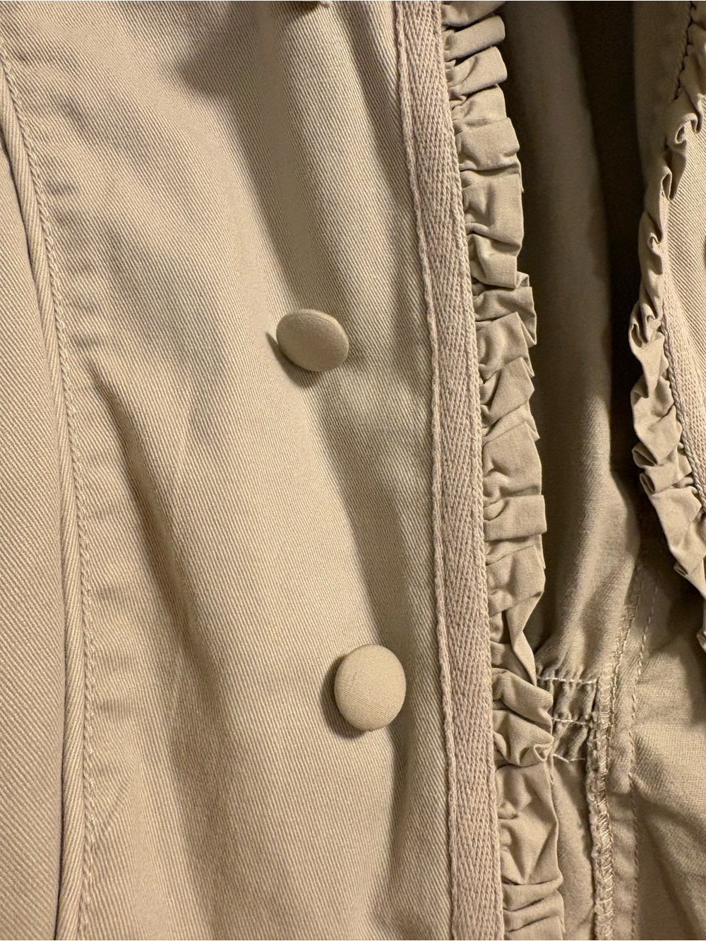 Button Ruffle Crop Jacket - Picture 3 of 7